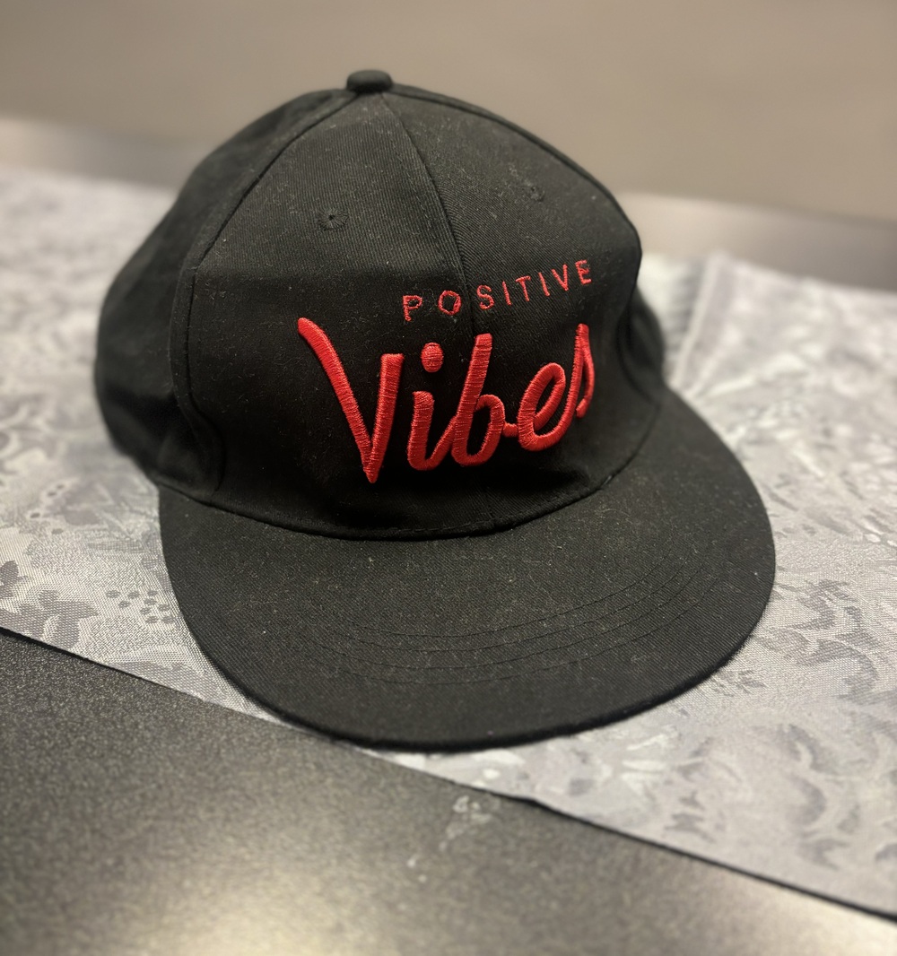 Positive Vibes Flat-Brim Hat